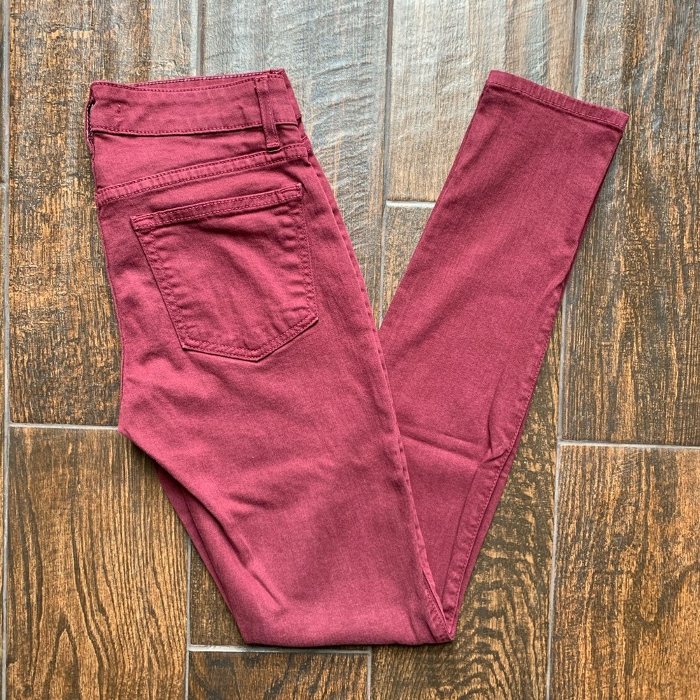 Rich & Skinny Wine Burgundy Slim 28” Made in USA
